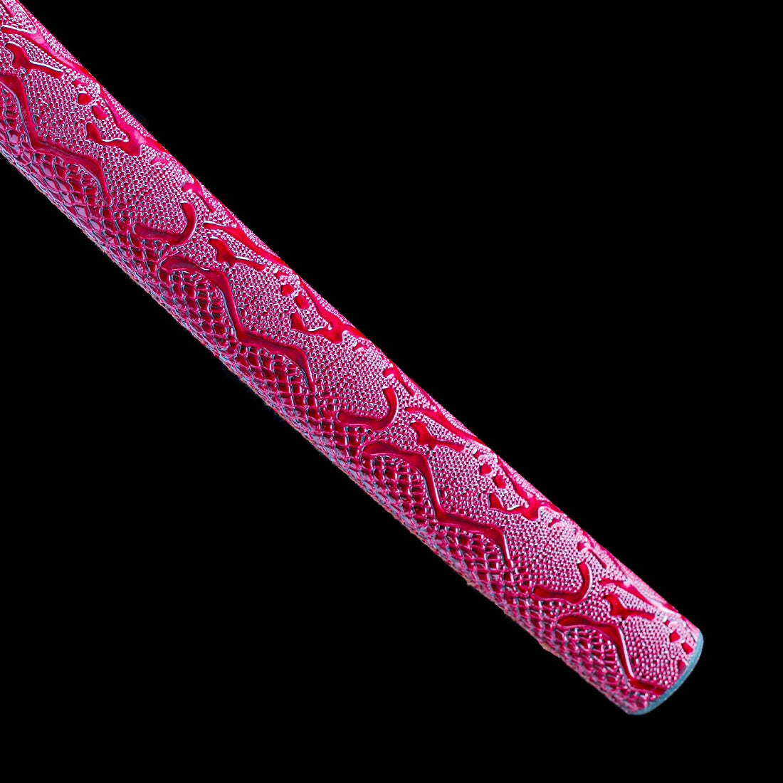 Authentic Japanese Katana – Handmade Red Damascus Pattern Steel Blade