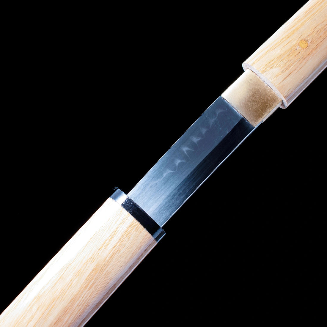 Authentic Japanese Shirasaya Katana – Handmade T10 Tempered Steel Blade – Without Tsuba – Natural Wood
