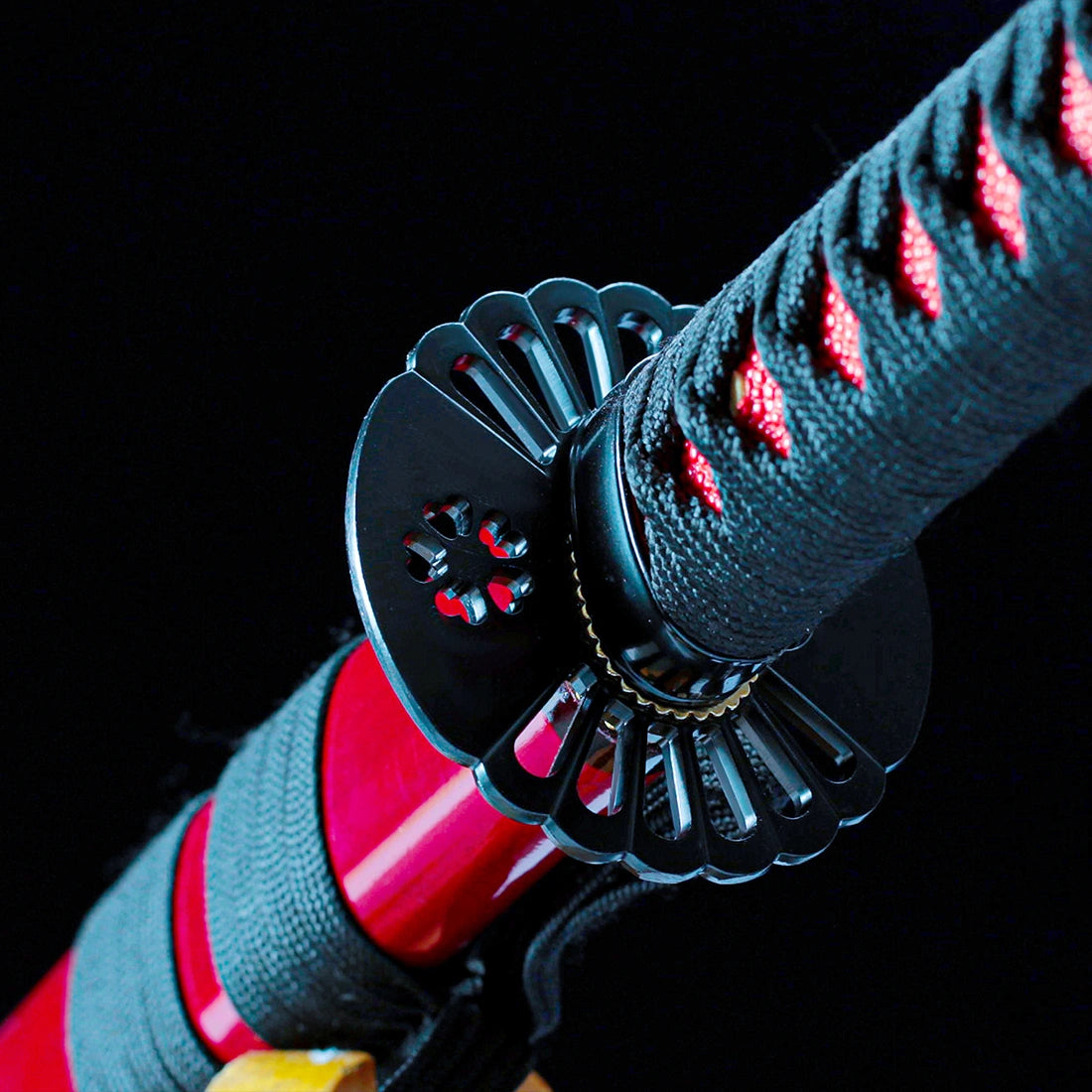 Real Katana Sword – Handmade T10 Carbon Steel Blade – Red – Full Tang – Premium Quality