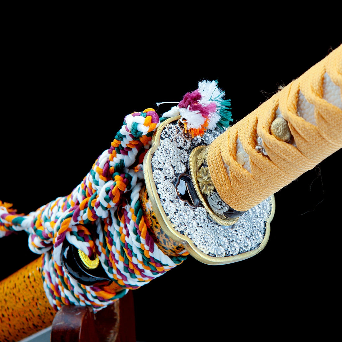 Real Katana Sword – Handmade T10 High Carbon Steel Blade – Gold – Full Tang