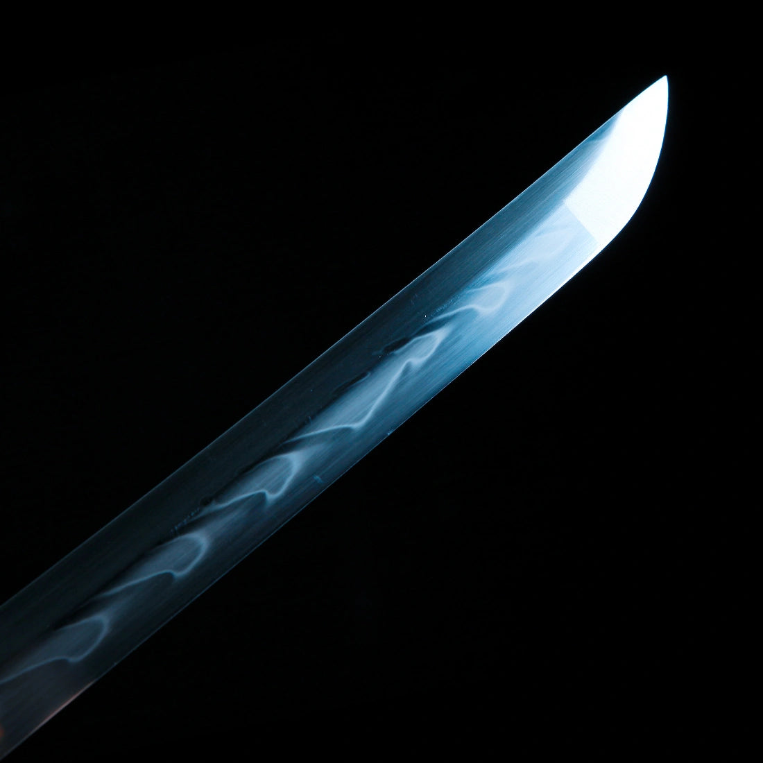 Authentic Katana Sword – T10 Clay Tempering Steel Sawtooth Pattern Blade – Full Tang – Red – Battle Ready