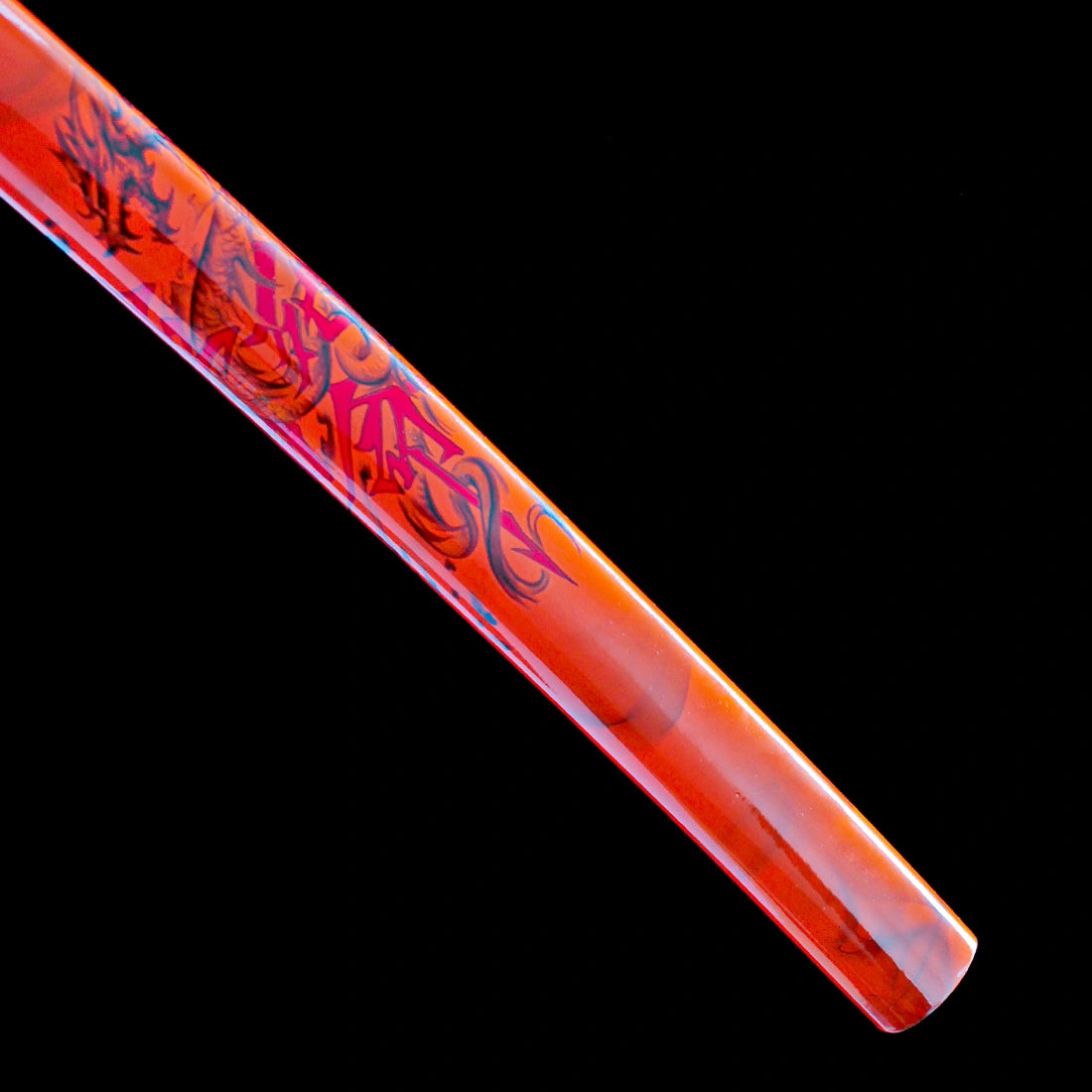 Real Katana – T10 Carbon Steel Blade – Full Tang – Orange Scabbard – Battle Ready