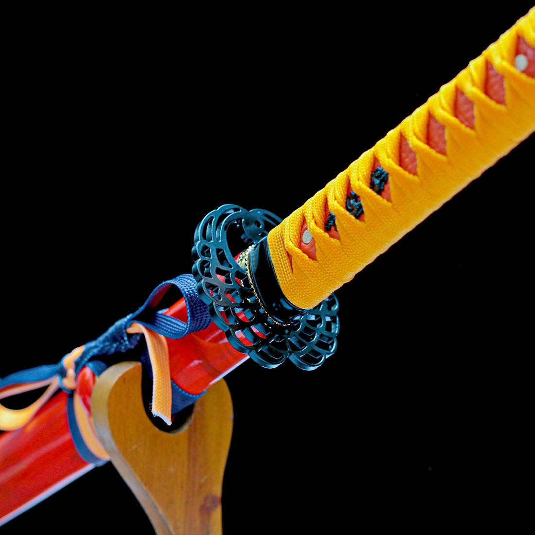Real Katana – T10 Carbon Steel Blade – Full Tang – Orange Scabbard – Battle Ready