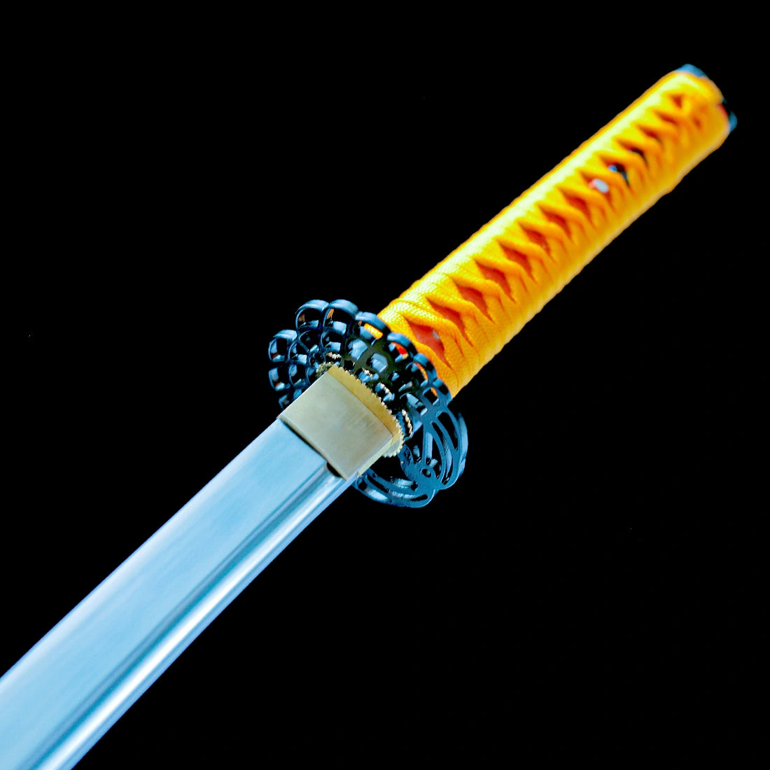 Real Katana – T10 Carbon Steel Blade – Full Tang – Orange Scabbard – Battle Ready
