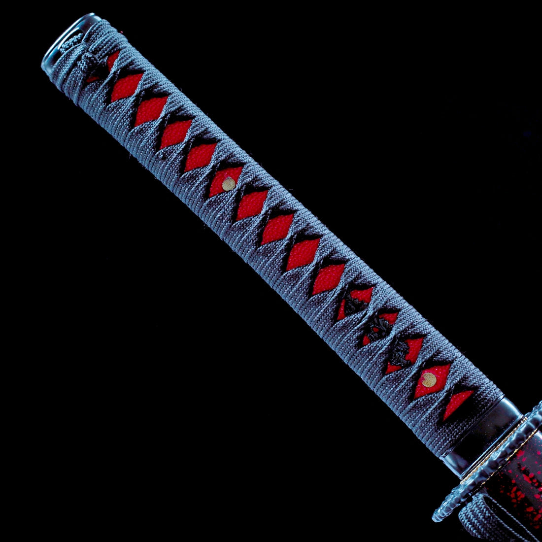Handmade Samurai Sword – T10 Carbon Steel Blade – Full Tang – Red – Real Sword