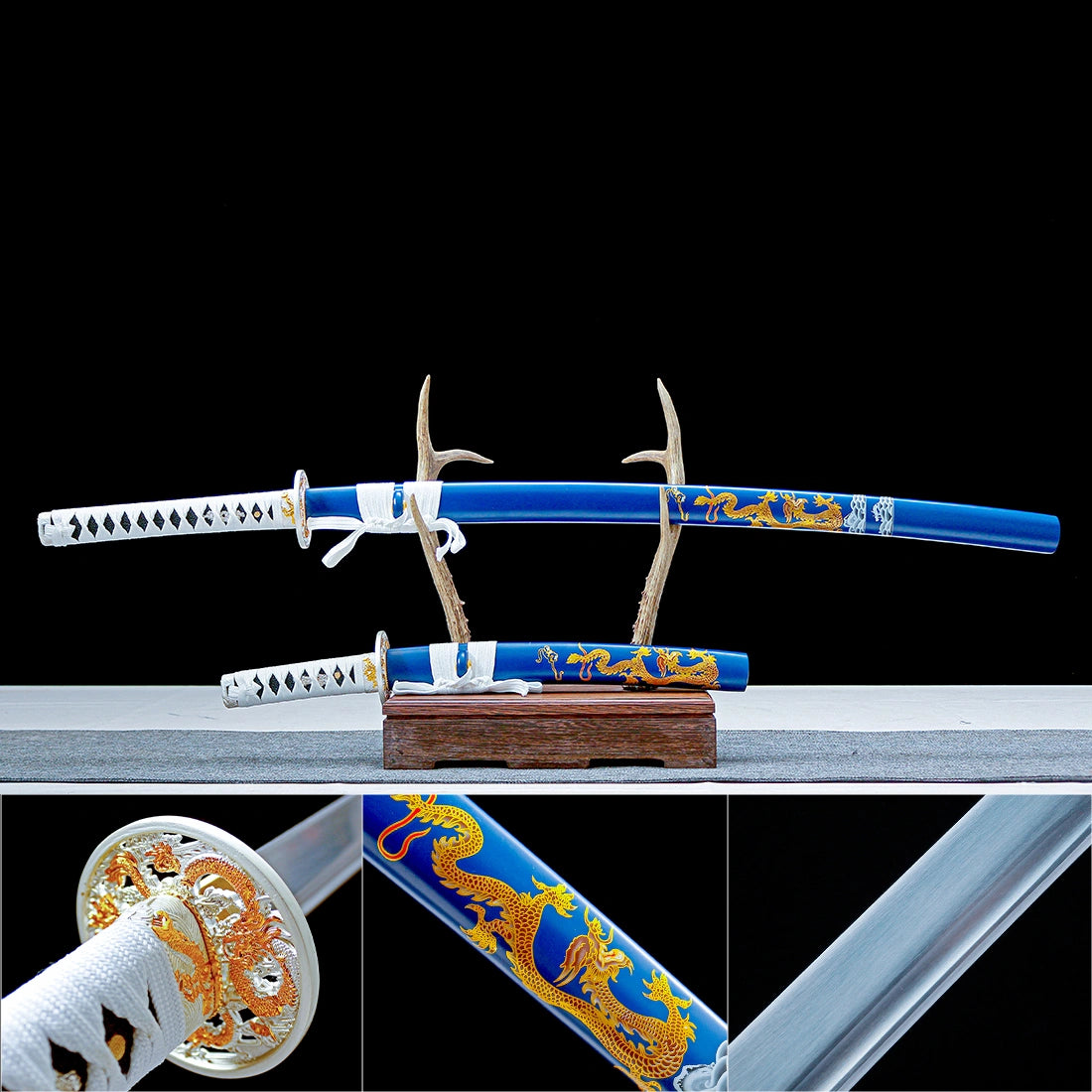 Handmade Japanese Samurai Sword and Tanto Set – T10 Carbon Steel Blade