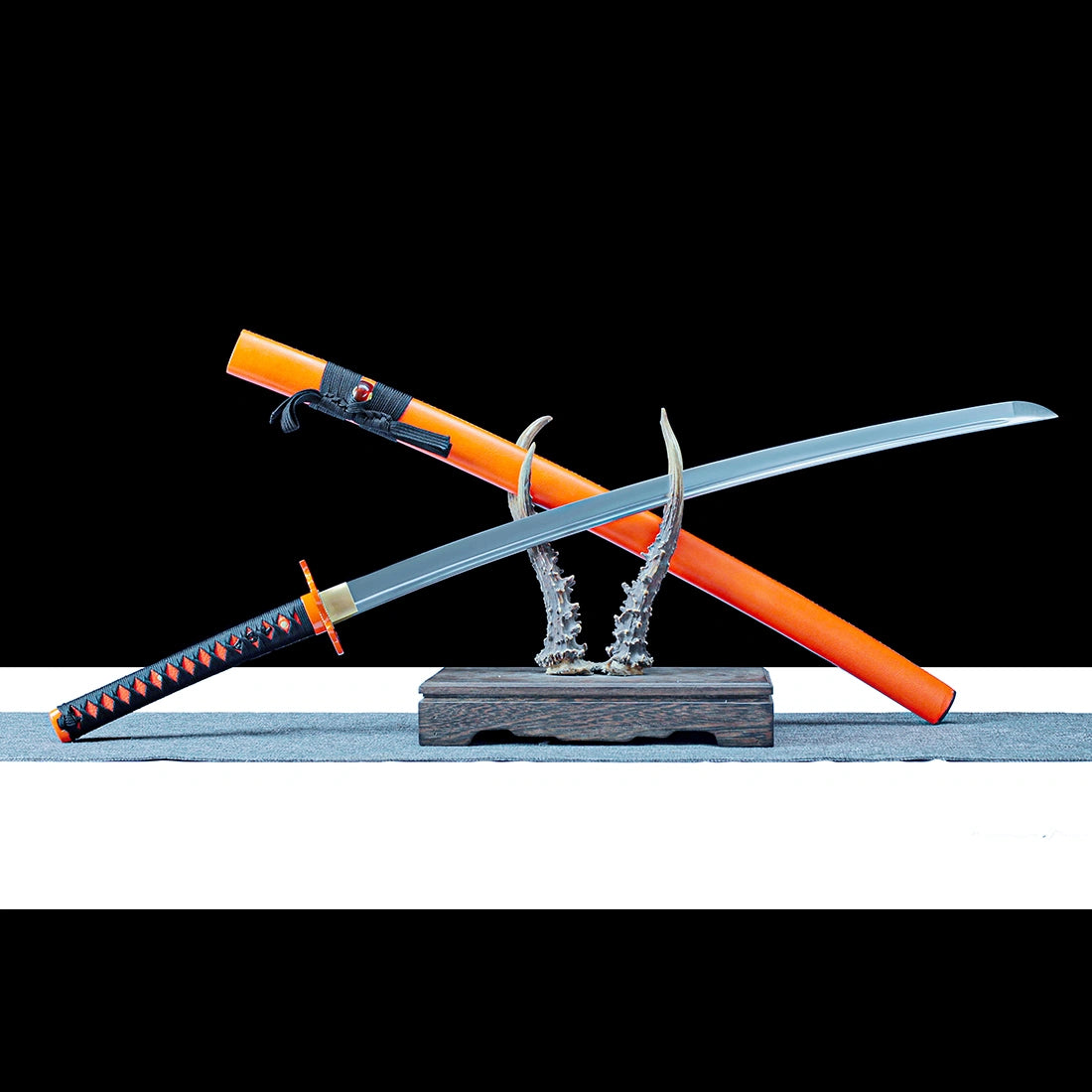 Orange Katana – High performance Real Japanese Katana Sword – 1065 Carbon Steel Blade – Full Tang