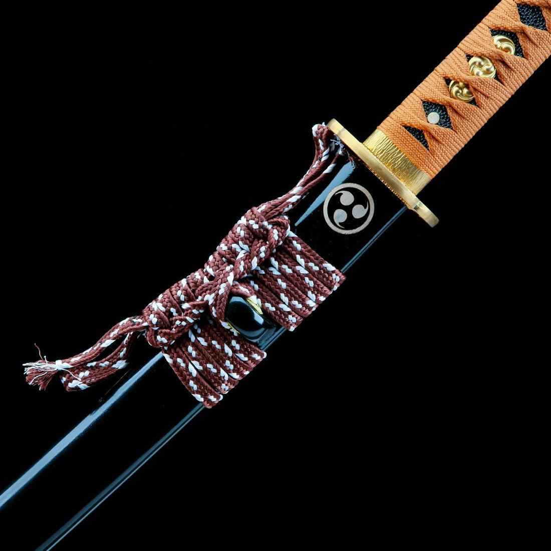 Real Japanese Katana Sword – T10 Carbon Steel Blade – Full Tang – Black – High Performance