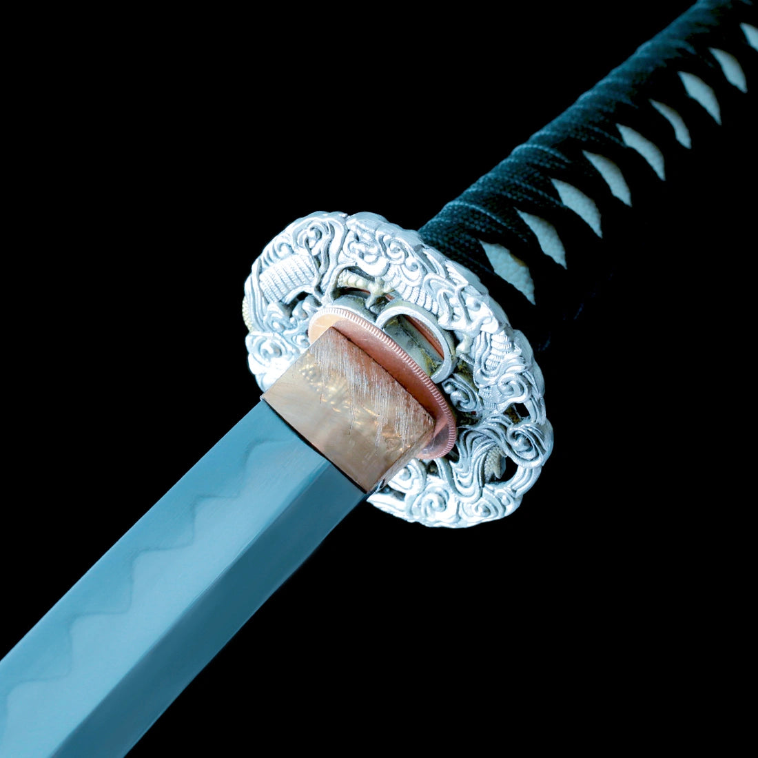Real Handmade Katana Sword – T10 Steel Clay-Tempered Blade