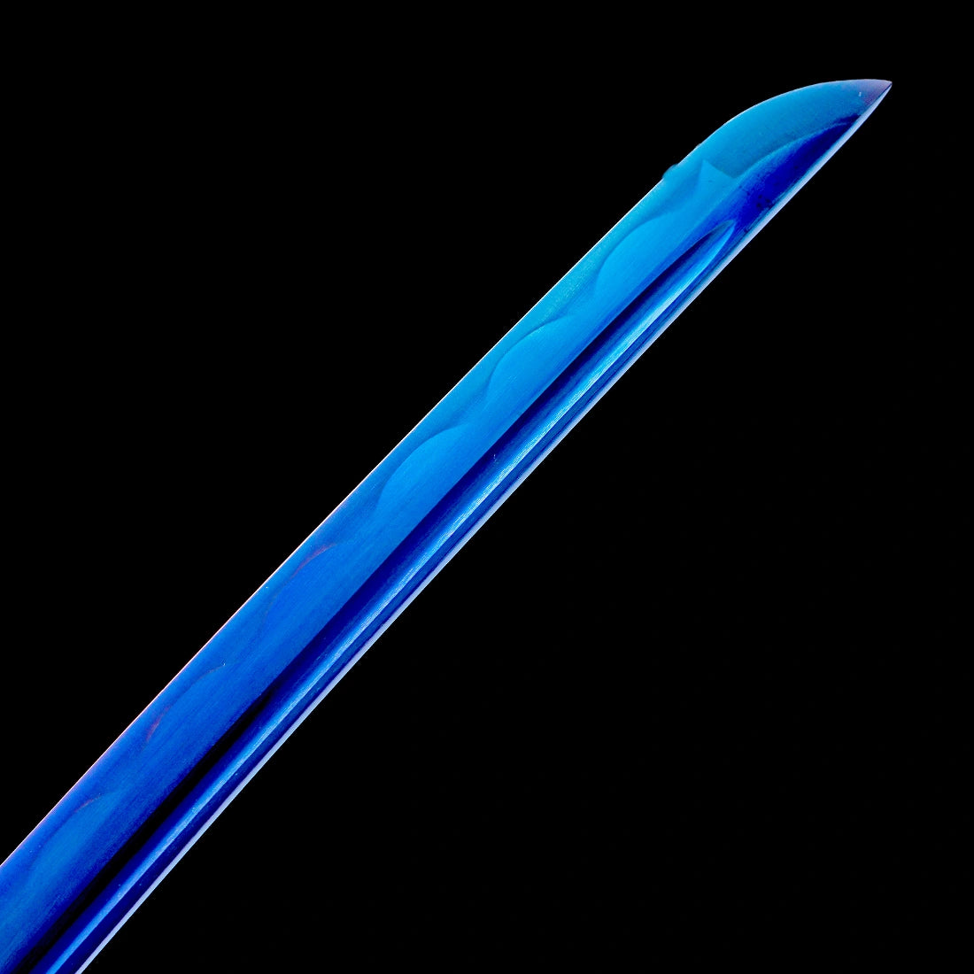 Real Japanese Katana Sword – Handmade Blue 1065 Carbon Steel Blade – Orange Scabbard – Full Tang – Premium Quality