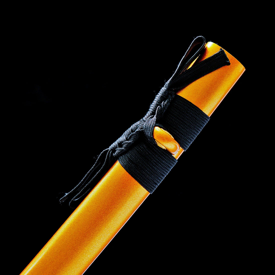 Real Japanese Katana Sword – Handmade Blue 1065 Carbon Steel Blade – Orange Scabbard – Full Tang – Premium Quality