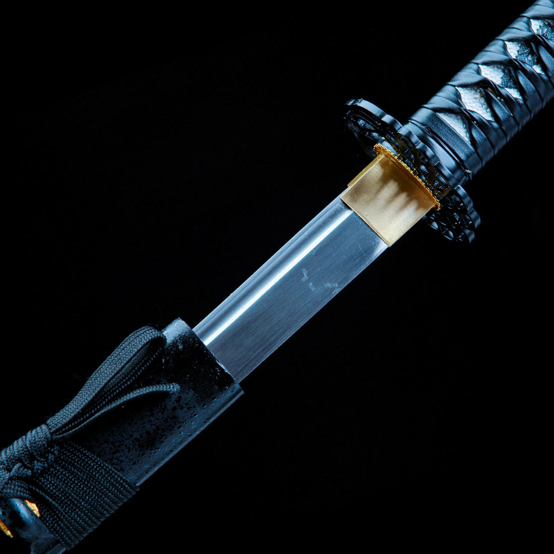 Real Japanese Katana Sword – High Performance T10 Carbon Steel Blade – Black – Full Tang – Premium Quality