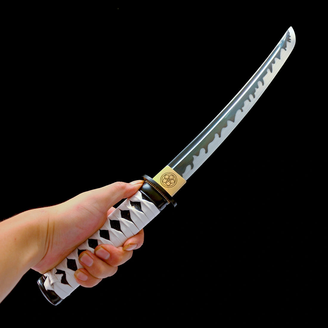 Real Japanese Tanto Sword – Handmade T10 Carbon Steel Blade – Full Tang – Black