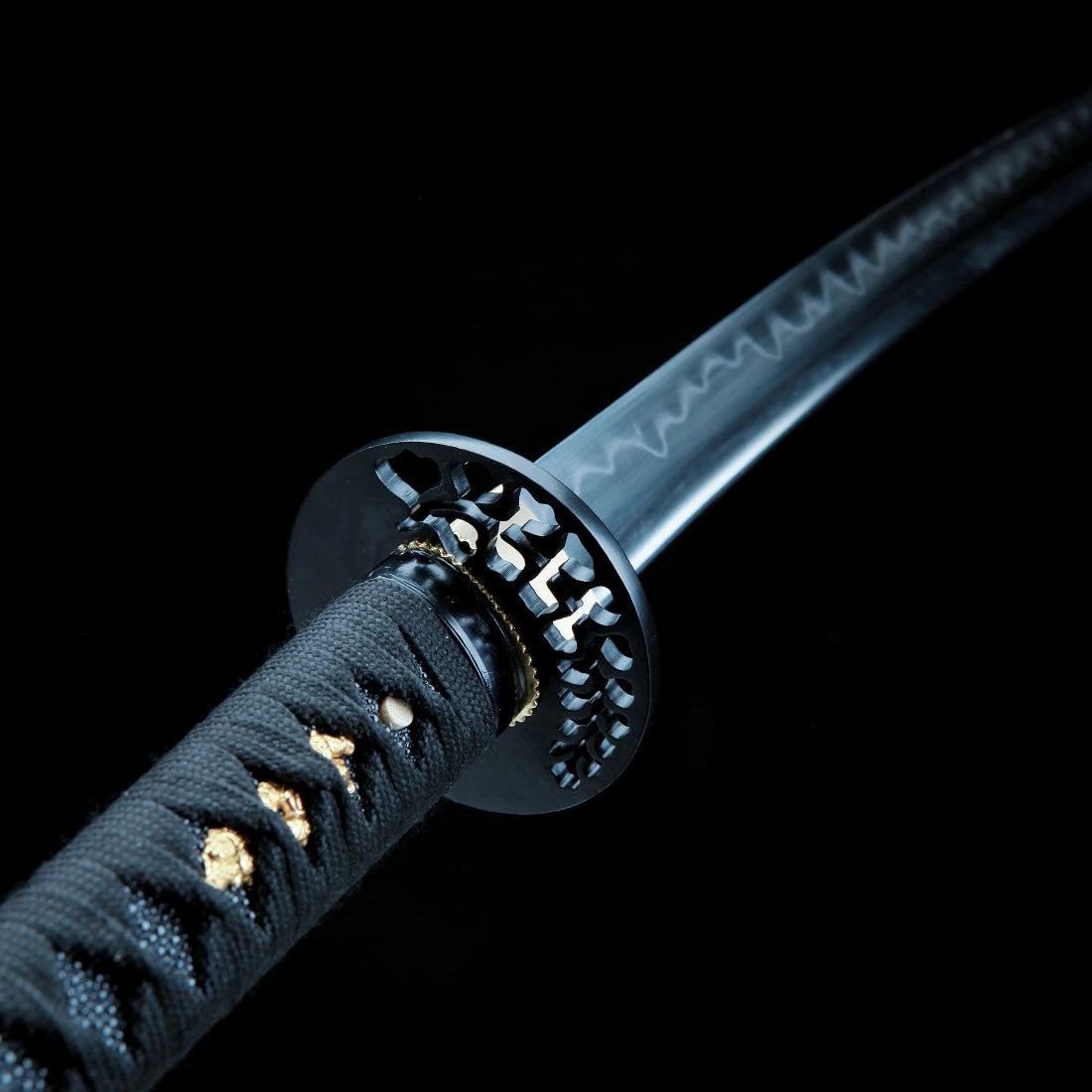 Real Katana Sword – Handmade 1065 Carbon Steel Blade – Gray – Full Tang – Collector’s Edition