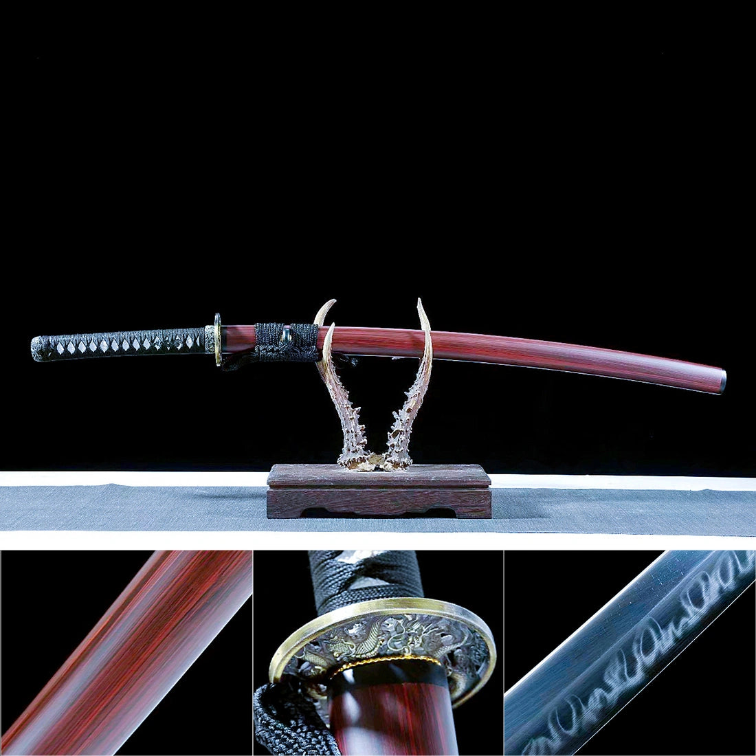 Real Katana Sword – Handmade Clay Tempering T10 Steel Blade