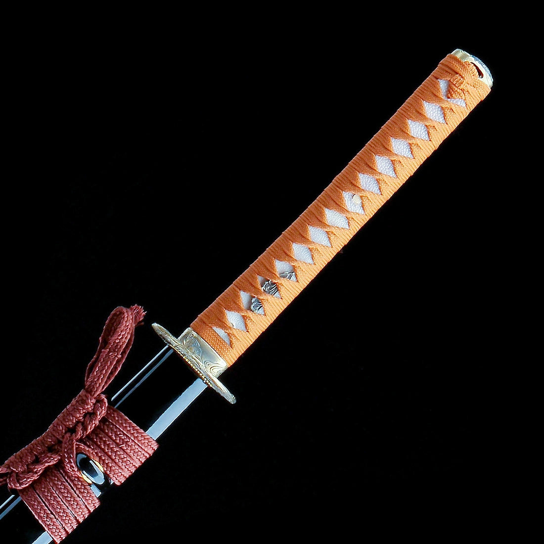 Real Katana Sword – Handmade T10 Carbon Steel Blade – Full Tang – Black – Collector’s Edition