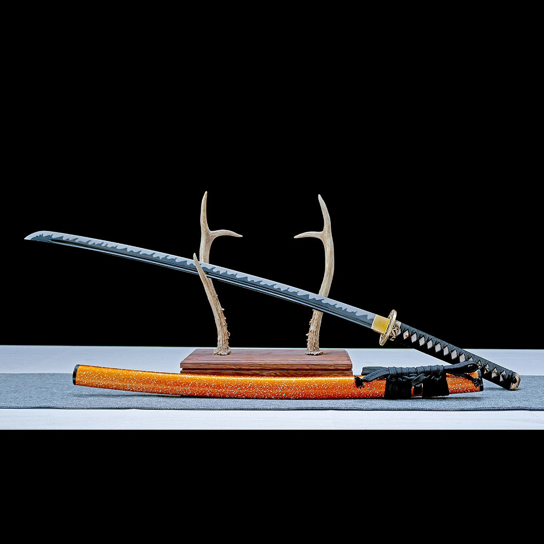 Real Katana Sword – Handmade T10 High Carbon Steel Blade – Orange – Full Tang – Premium Quality