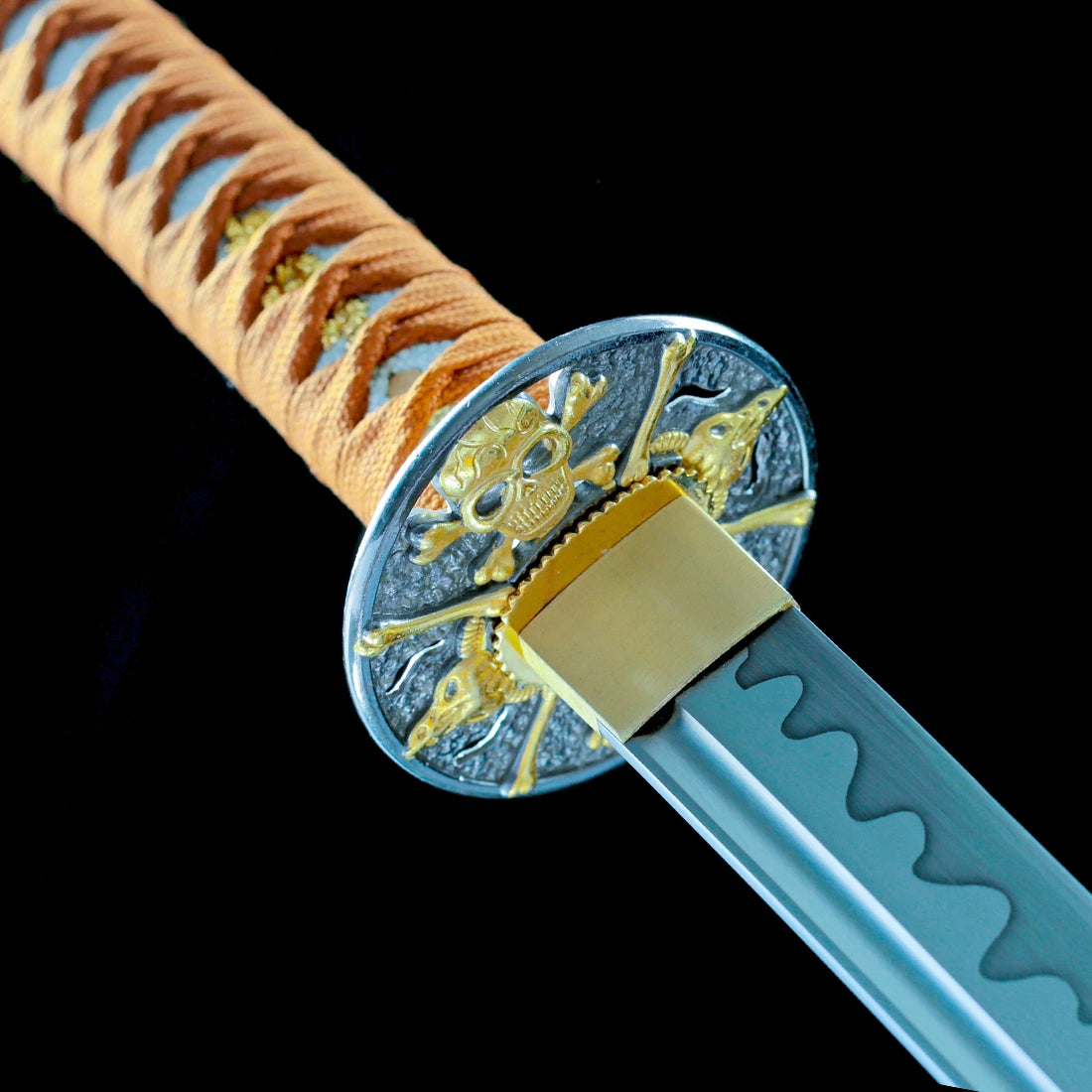 Real Katana Sword – High Performance T10 Carbon Steel Blade – Full Tang – Beige – Battle Ready