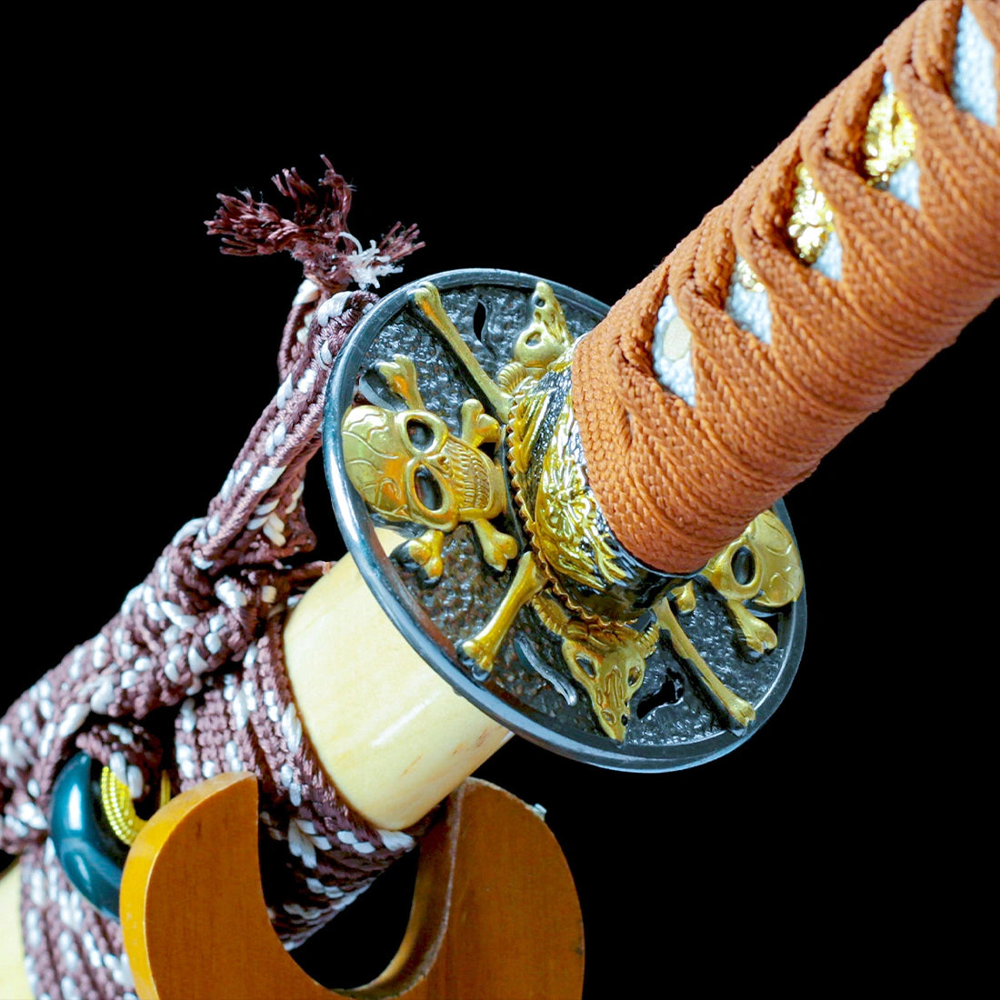 Real Katana Sword – High Performance T10 Carbon Steel Blade – Full Tang – Beige – Battle Ready