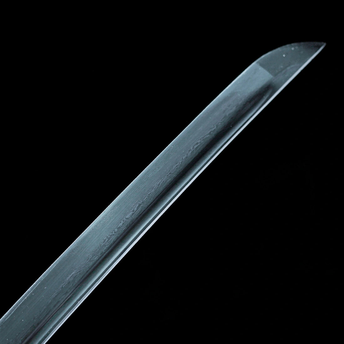Real Katana – Authentic Japanese Katana – Black Damascus Pattern Steel Blade – Hand Forged – Sturdy Tactical Sword