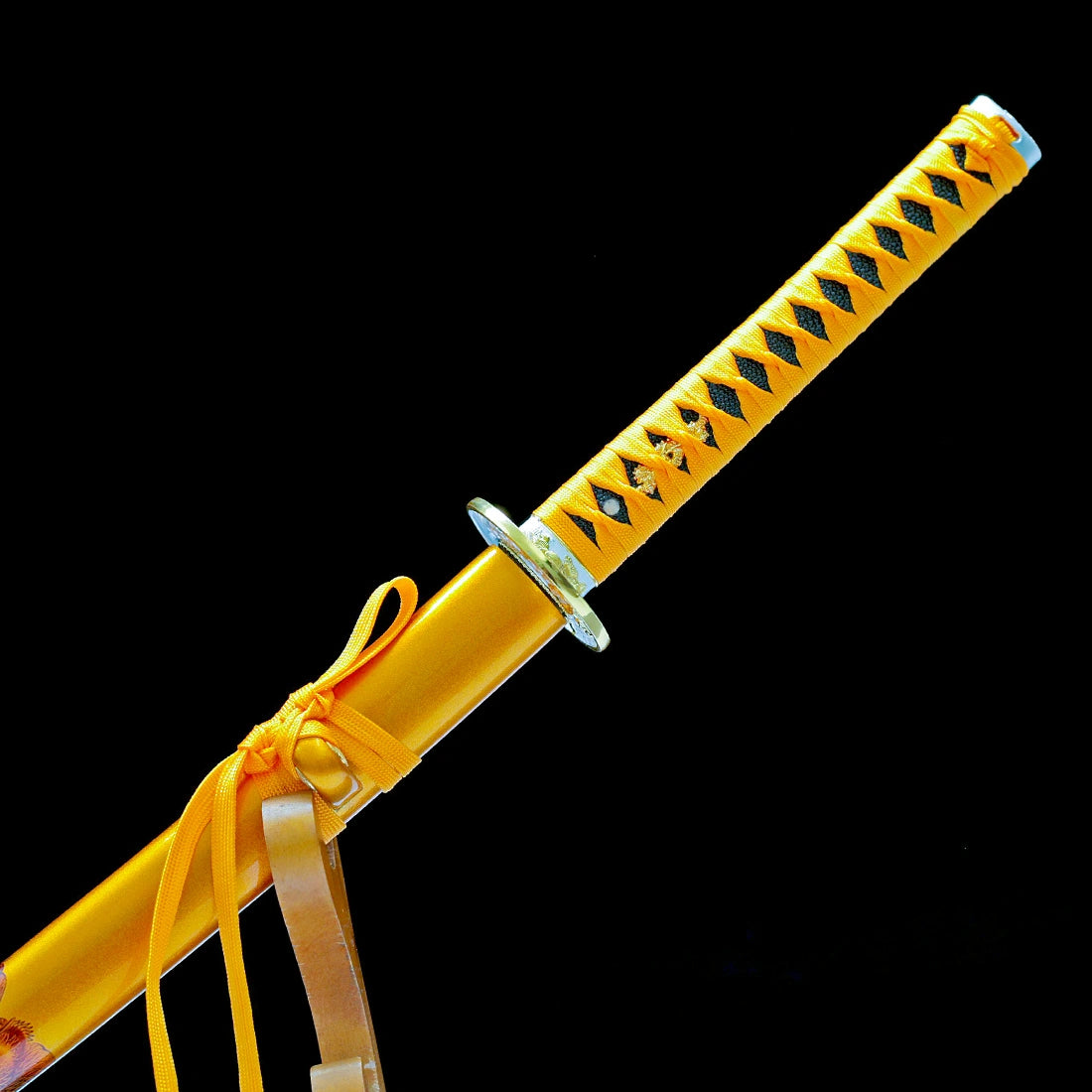 True Japanese Katana Sword – Handmade 1065 Carbon Steel Blade – Gold – Clay Tempered – Premium Quality