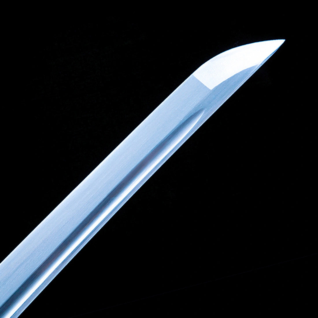 True Japanese Katana Sword – Handmade T10 Carbon Steel Blade – Full Tang – Black Scabbard