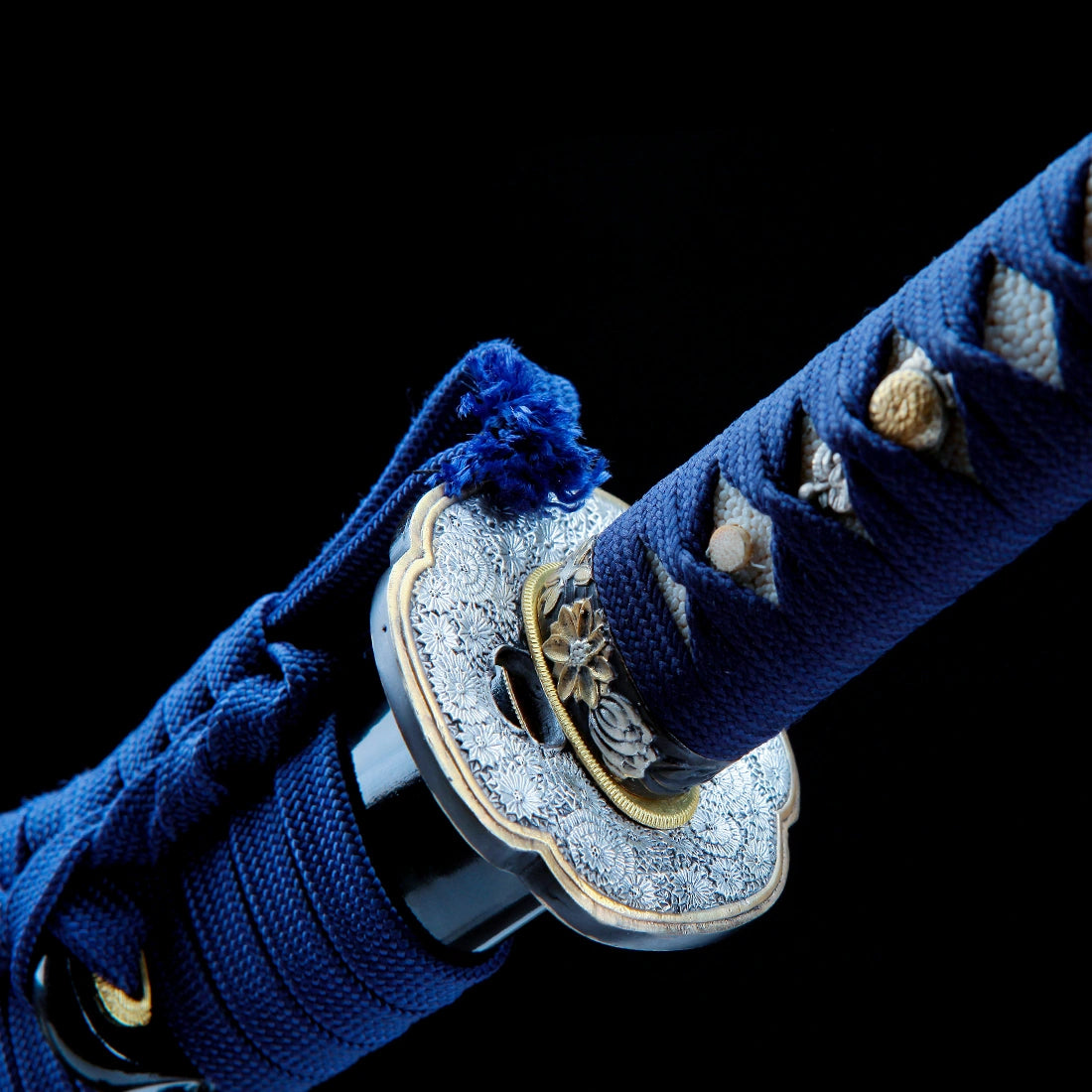 Real Katana Sword – Handmade T10 Clay Tempering Steel Blade – Black Scabbard – Battle Ready