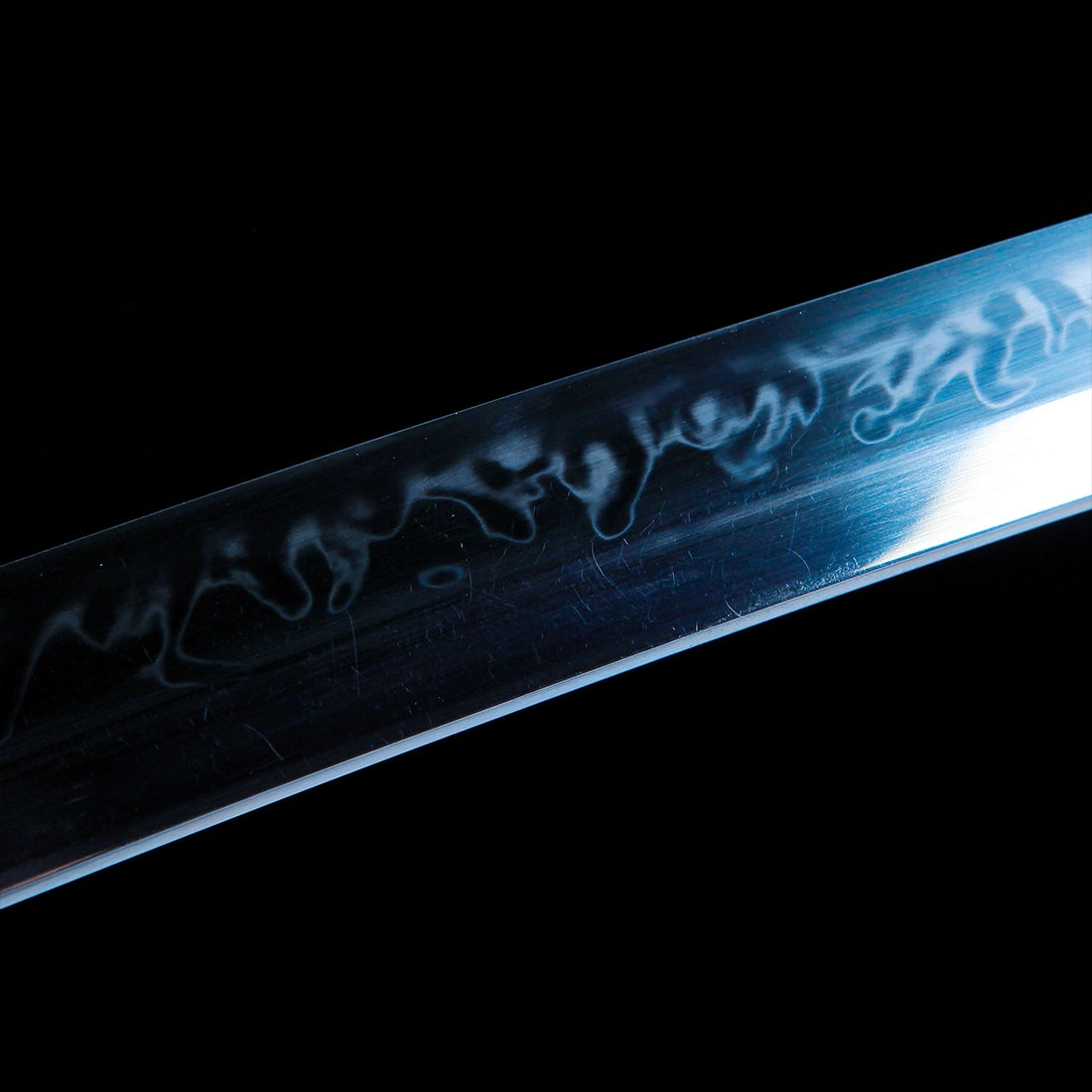 Real Katana Sword – Handmade T10 Clay Tempering Steel Blade – Black Scabbard – Battle Ready