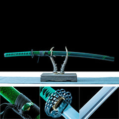 Emerald Plume Katana (T10 High Carbon Steel)