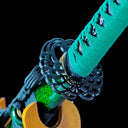 Authentic Handmade Katana Sword – T10 Carbon Steel Blade – Full Tang – Green – High Performance
