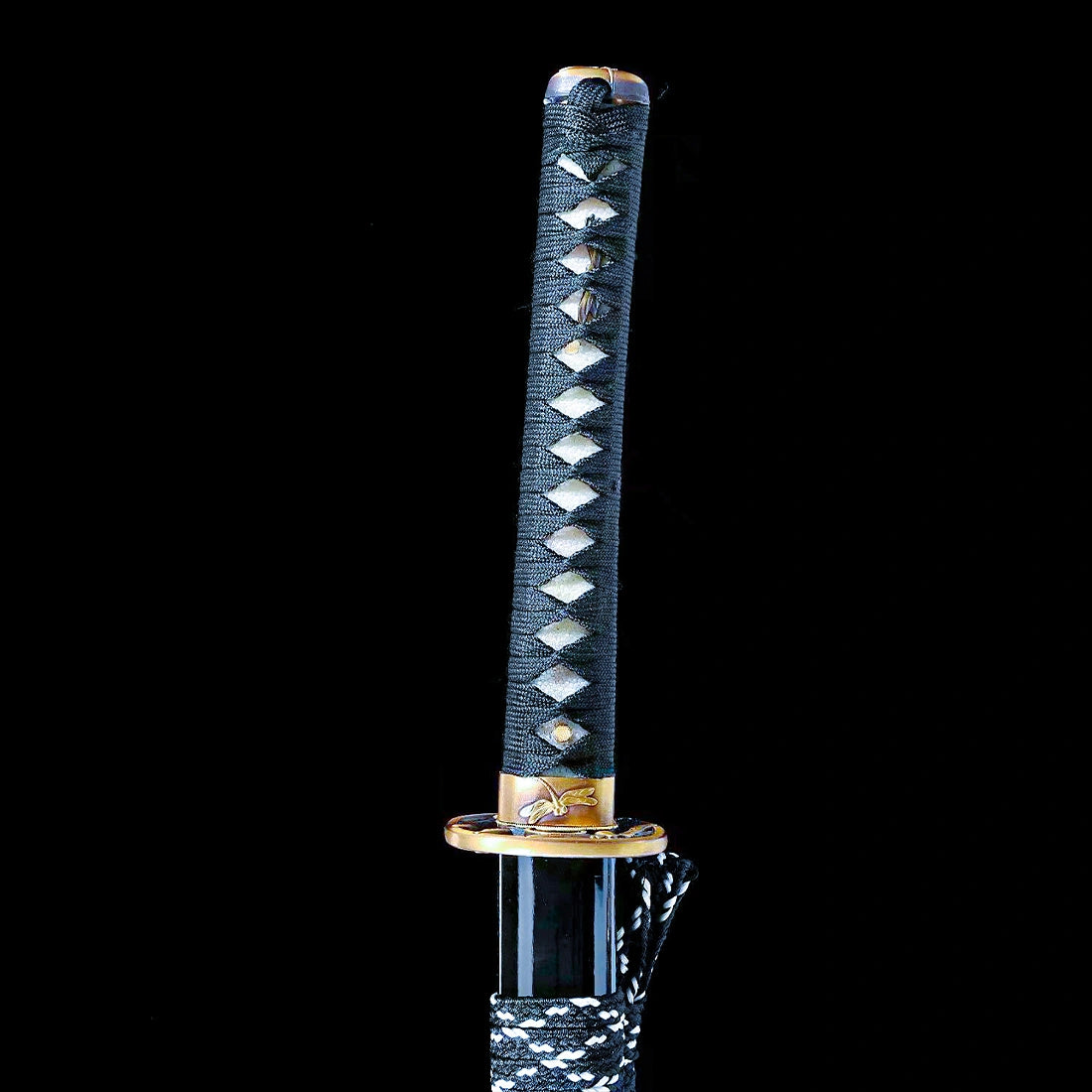 Authentic Katana Sword – Handmade T10 Carbon Steel Blade – Full Tang – Black