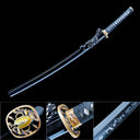Authentic Katana Sword – Handmade T10 Carbon Steel Blade – Full Tang – Black