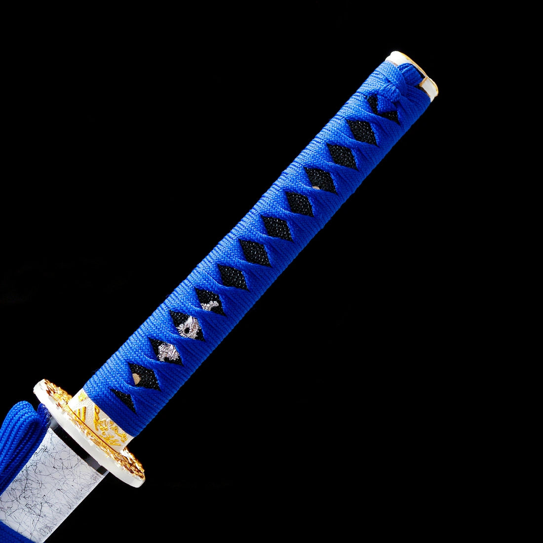 Real Japanese Katana Sword – Handmade T10 Carbon Steel Blade – White – Full Tang