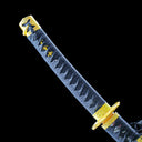 Real Japanese Katana Sword – Damascus Pattern Steel Blade – Full Tang – Black – High Performance