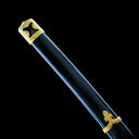 Real Japanese Katana Sword – Damascus Pattern Steel Blade – Full Tang – Black – High Performance