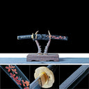 Authentic Japanese Tanto – Handmade T10 Carbon Steel Blade – Black – Full Tang – Battle Ready