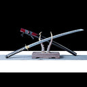 Authentic Katana Sword – Handmade 1060 Carbon Steel Blade – Full Tang – Black Scabbard