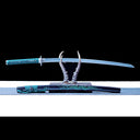 Authentic Katana Sword – Handmade 1065 Carbon Steel Blade – Full Tang – Black Scabbard – High Performance