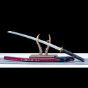 Authentic Katana Sword – Handmade T10 Carbon Steel Blade – Red – Full Tang – Battle Ready