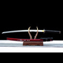Authentic Katana Sword – Handmade T10 Carbon Steel Blade – Red – Full Tang – Battle Ready