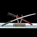 Authentic Katana Sword – Handmade T10 Carbon Steel Blade – Red – Full Tang – Battle Ready