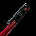 Authentic Katana Sword – Handmade T10 Carbon Steel Blade – Red – Full Tang – Battle Ready