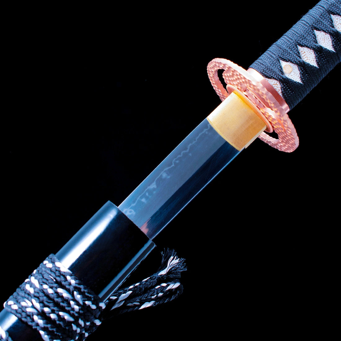Real Katana Sword – High Performance T10 Carbon Steel Blade – Black – Full Tang