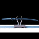 Authentic Katana – Handmade 1060 Carbon Steel Blade – Full Tang – Black Scabbard – Collector’s Edition