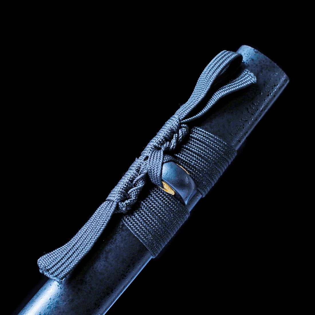 Authentic Katana – Handmade 1060 Carbon Steel Blade – Full Tang – Black Scabbard – Collector’s Edition