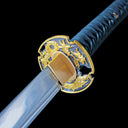 Authentic Katana – Handmade 1060 Carbon Steel Blade – Full Tang – Black Scabbard – Collector’s Edition