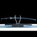 Authentic Katana – Handmade T10 High Carbon Steel Blade – Full Tang – Black Scabbard – Collector’s Edition