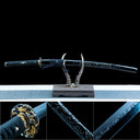 Authentic Katana – Handmade T10 High Carbon Steel Blade – Full Tang – Black Scabbard – Collector’s Edition