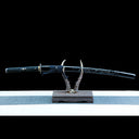 Authentic Katana – Handmade T10 High Carbon Steel Blade – Full Tang – Black Scabbard – Collector’s Edition