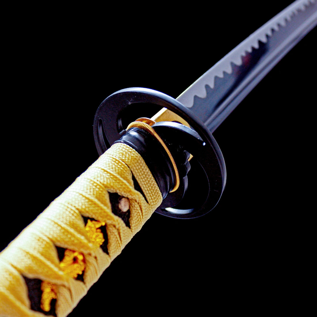 Authentic Katana – High performance Japanese Katana Sword – Black T10 Carbon Steel Blade – Full Tang